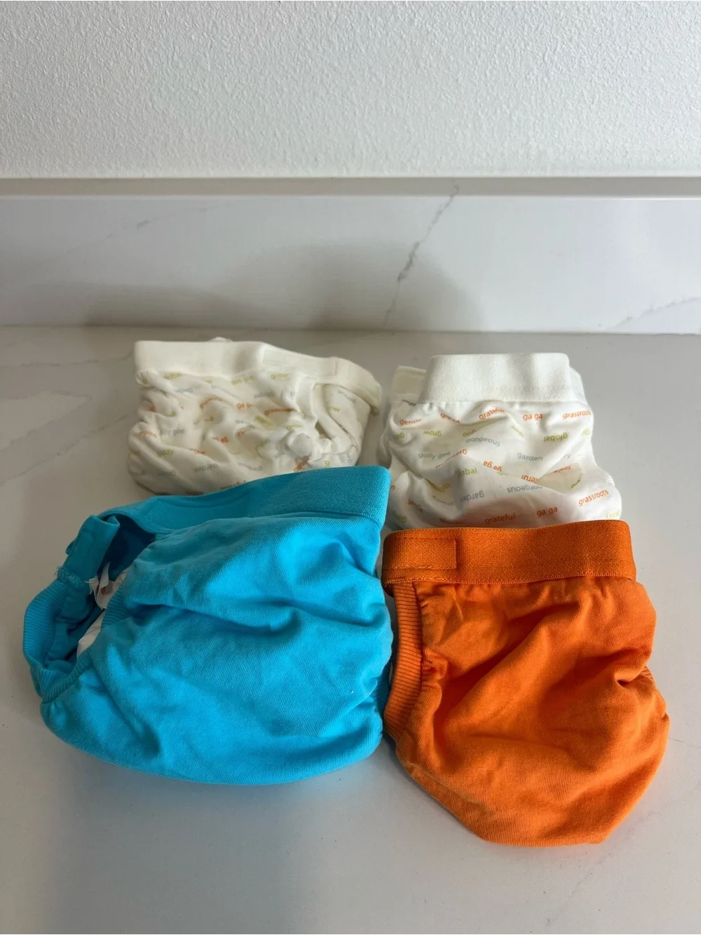 G Diapers Reusable Cloth Diaper Cover Bundle - Blue, Orange, White